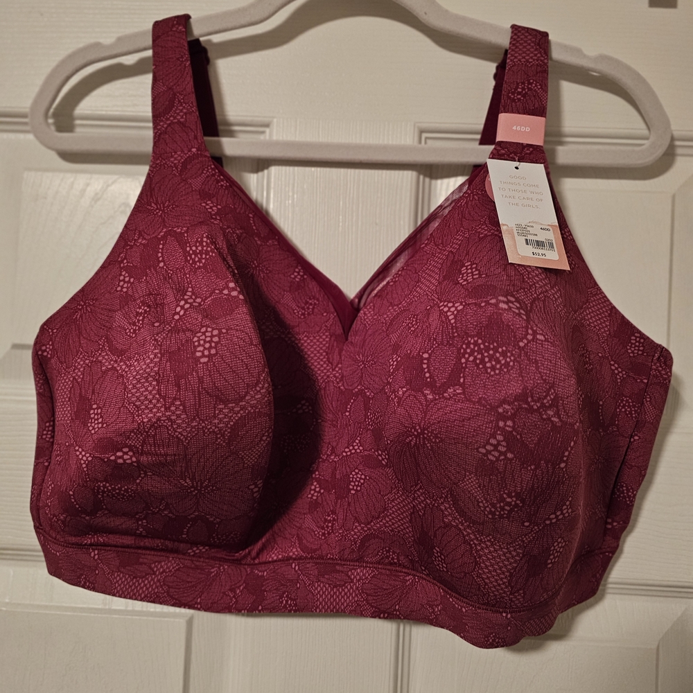 Cacique Lace Bra in Deep Pink 46DD